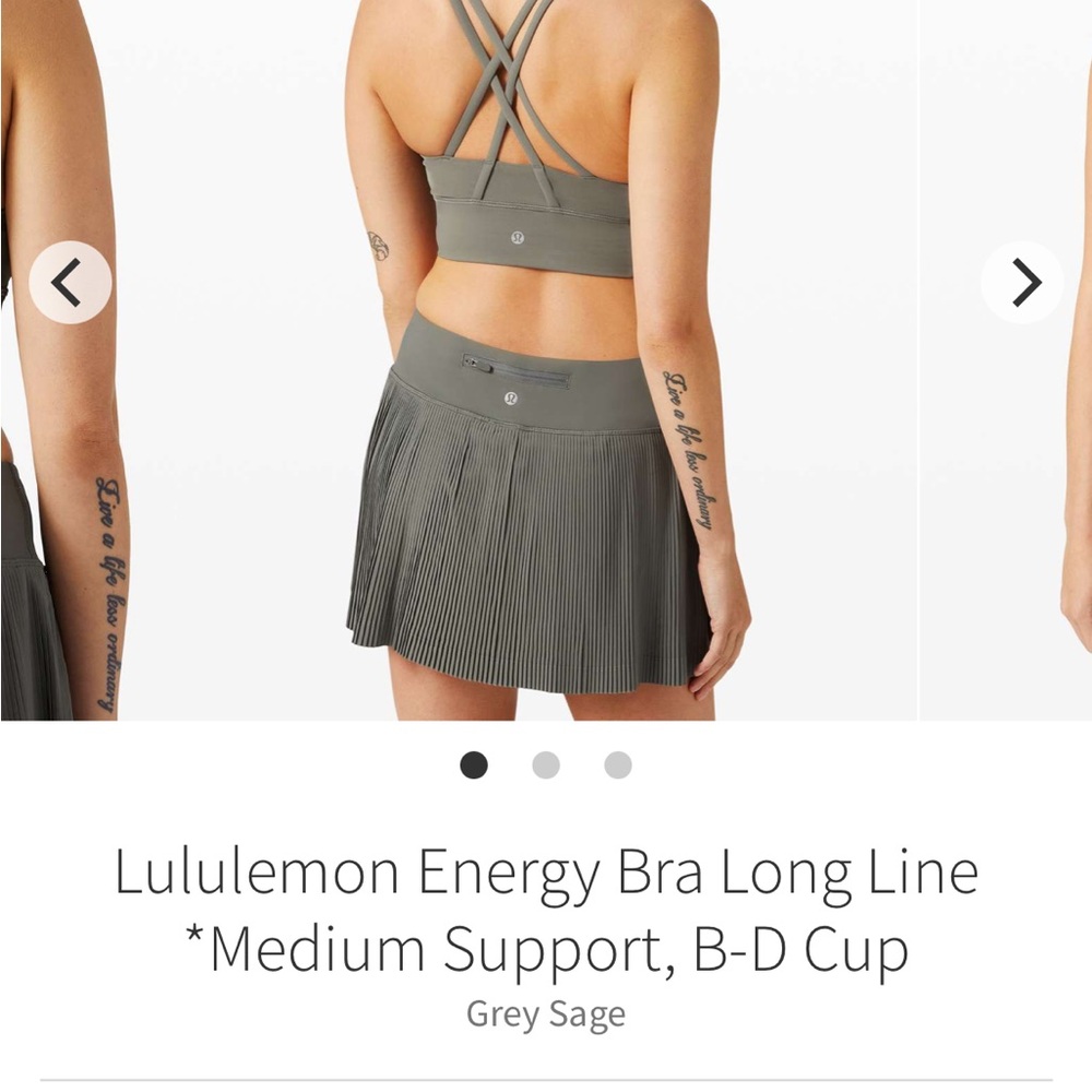 lululemon athletica Energy Bra Long Line - Olive Green